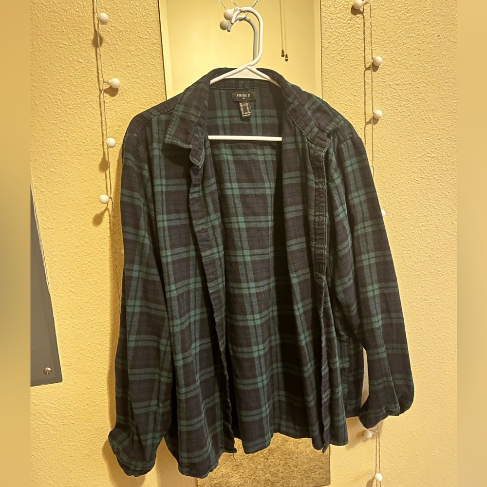 Forever 21 green and black flannel.
